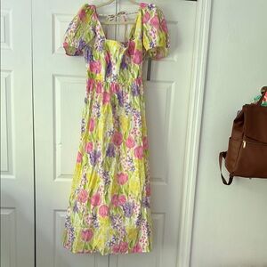 Show Me Your Mumu Floral Puff Sleeve Dress